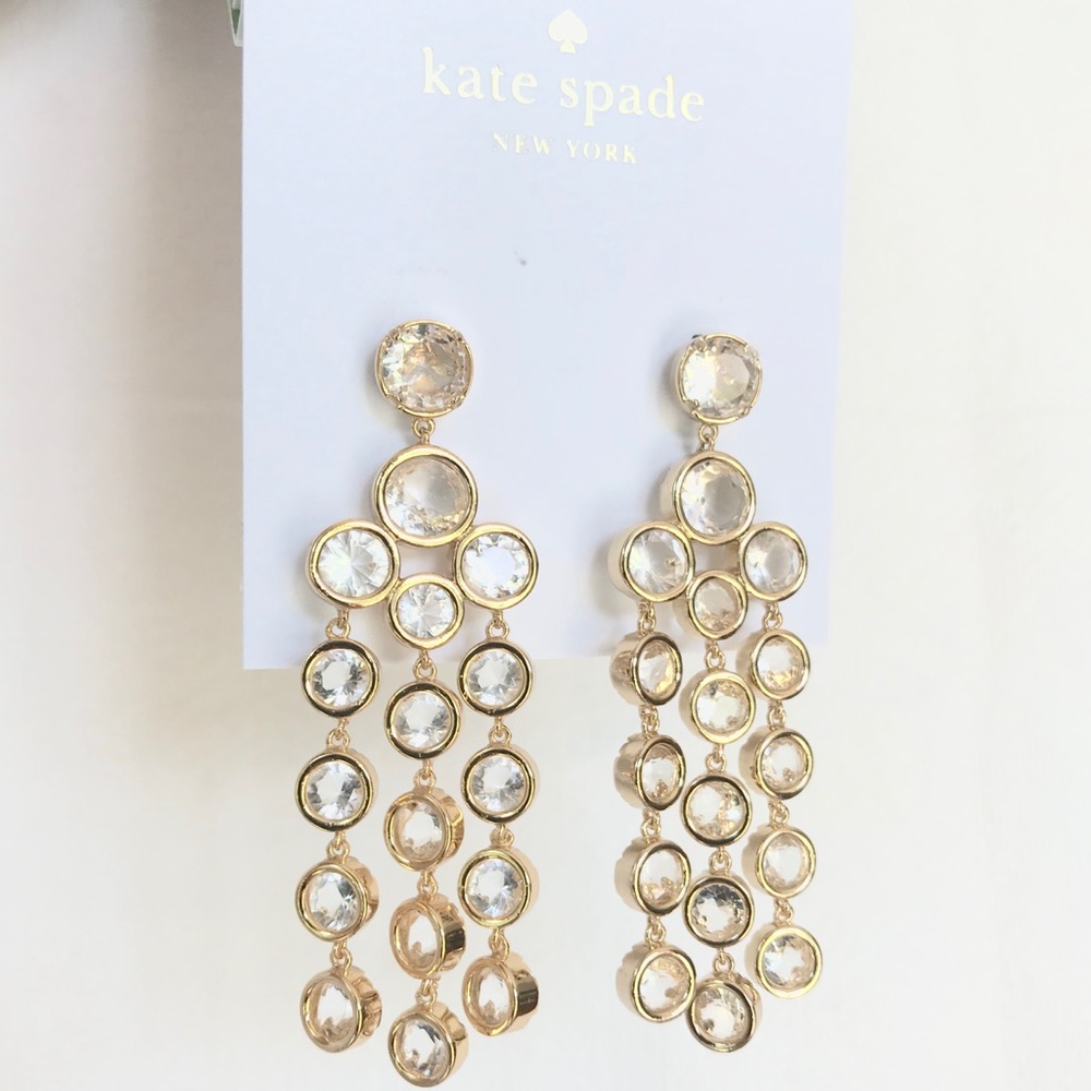 Kate ♠️ 12k gold plated chandelier earrings - Picture 2 of 4